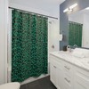 Matching Bath Set with Anti-Slip Animal Print Shower Curtain and Bathroom Curtain