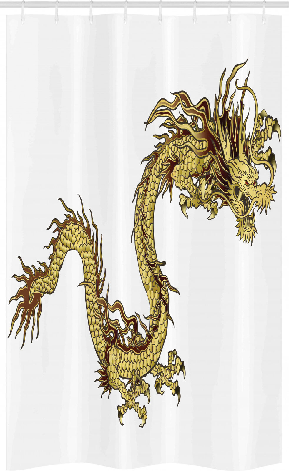 Medieval Dragon Shield Shower Curtain Stall