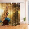 Medieval Mermaid Ocean Ship Shower Curtain- Waterproof Fabric Bath Decor 