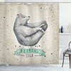 Meditating Bear Yoga Print Shower Curtain for a Calm Bathroom