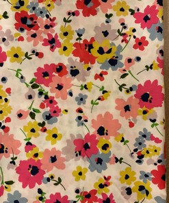Medium Floral Wildflower Bouquet Shower Curtain, Cute Bathroom Decor with Colorful Flowers