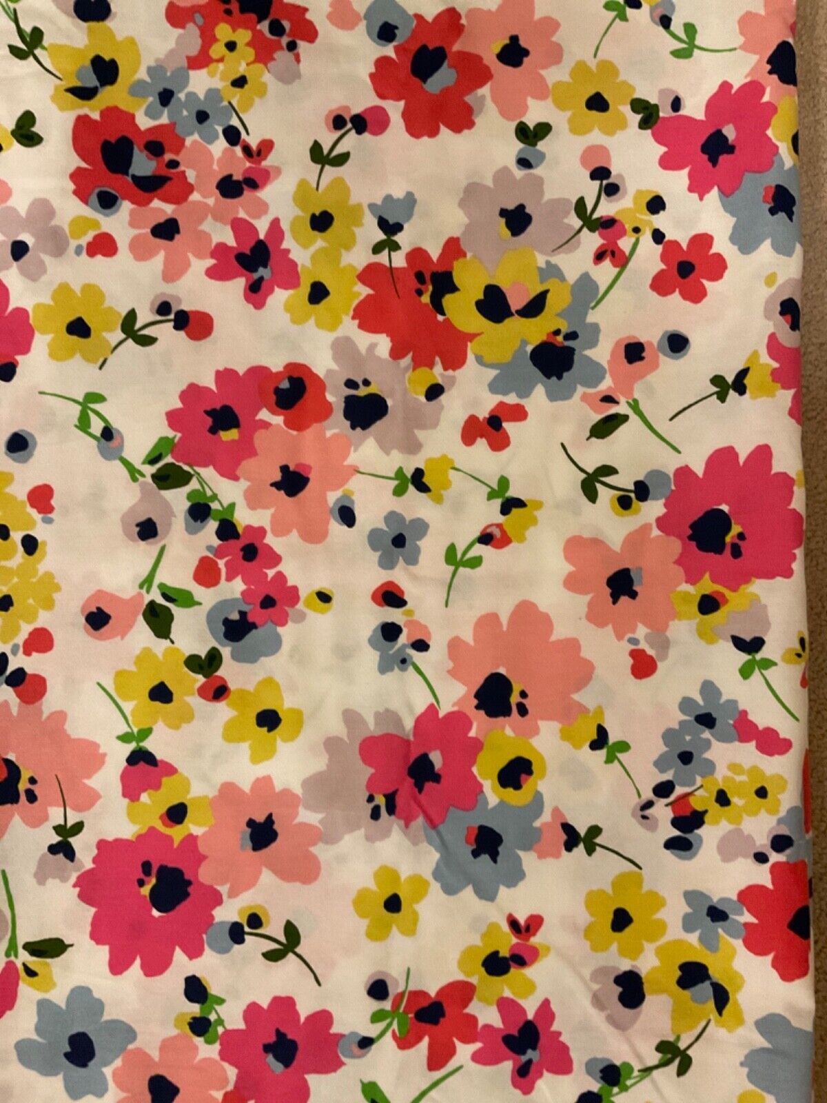 Medium Floral Wildflower Bouquet Shower Curtain, Cute Bathroom Decor with Colorful Flowers