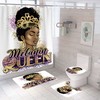 Melanin Queen African American Shower Curtain 4 Piece Set