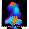 Melting Mushrooms Printed Bathroom Tub Set With Waterproof Fabric Shower Curtain