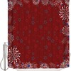 Memorial Day Stripes Red Freedom Stars Shower Curtain - Patriotic Memorial Waterproof Bath Curtain