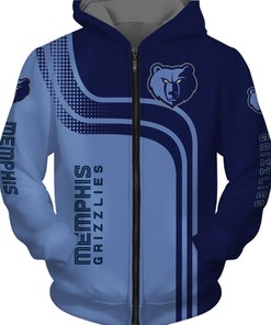 Memphis Grizzlies 3D Zip Hoodie, Cool Gifts For Fans