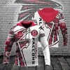 Men And Women Zip Up Hoodie With Atlanta Falcons Nfl 3D All Over Print In Red And White