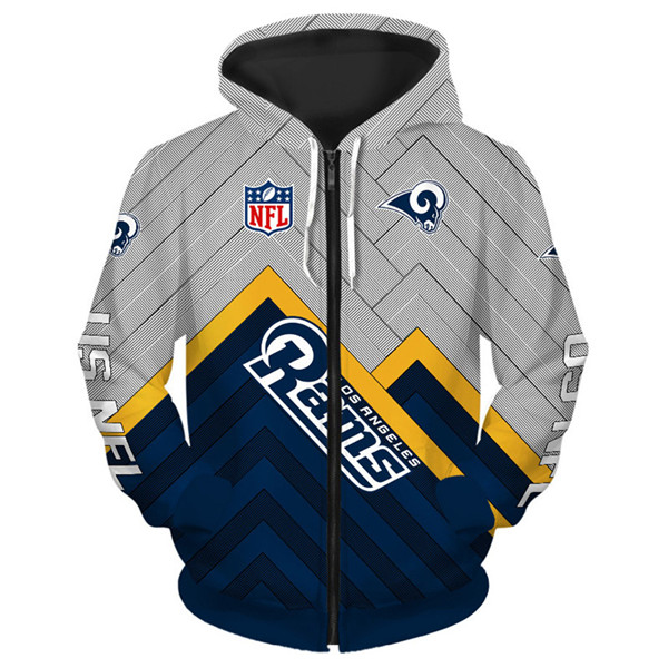 Men Los Angeles Rams 3D All Over Print Hoodie Pullover Size S-5Xl, Perfect Fit For Fans