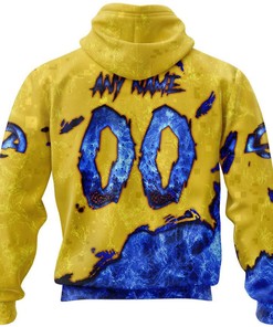 Men Los Angeles Rams 3D Devil Eyes Hoodie, Perfect Gift For Fans