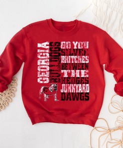 Men's Red Between The Hedges T-Shirt for Georgia Bulldogs Fans - Perfect Apparel for Fans