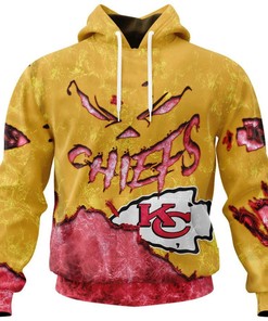 Men'S 3D Hoodie With Devil Eyes Design For Kansas City Chiefs Fans