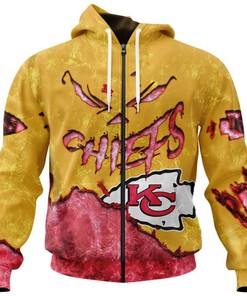 Men'S 3D Hoodie With Devil Eyes Design For Kansas City Chiefs Fans