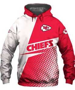Men'S All Over Print Kansas City Chiefs Long Sleeve Zip Hoodie For Fans