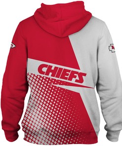 Men'S All Over Print Kansas City Chiefs Long Sleeve Zip Hoodie For Fans