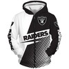 Men'S All Over Print Las Vegas Raiders Long Sleeve Zip Hoodie For Fans