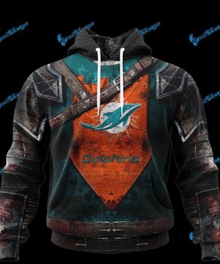 Men'S Miami Dolphins All Over Print Hoodie - Unique Nfl Fan Gift