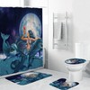 Mermaid Dolphin Bathroom Waterproof Fabric Shower Curtain