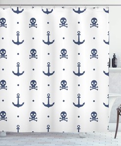 Mermaid In Ocean Discovering Pirates Treasure Chest Mythical Art Print Shower Curtain, Cloth Fabric Bathroom Decors