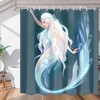 Mermaid Lady Shower Curtain for Bathroom Fabric Home Decor 