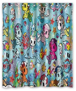 Mermaid Lagoon Shower Curtain With Underwater Design