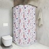Mermaid Linen Kids Shower Curtain for Bathroom Decor