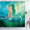 Mermaid Ocean Tail Sea Creatures Shower Curtain - Under the Sea Decor 