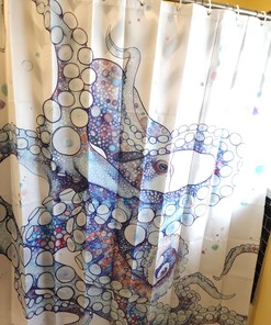 Mermaid Print Shower Curtain Necessary for Girls' Bathroom with Sea Creature Theme