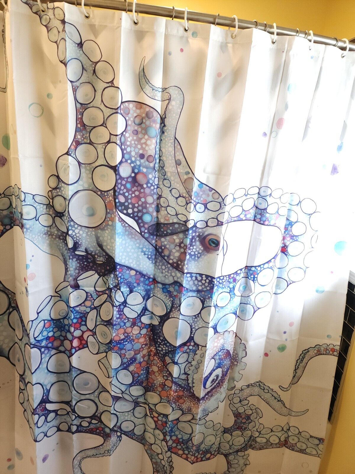 Mermaid Print Shower Curtain Necessary for Girls' Bathroom with Sea Creature Theme