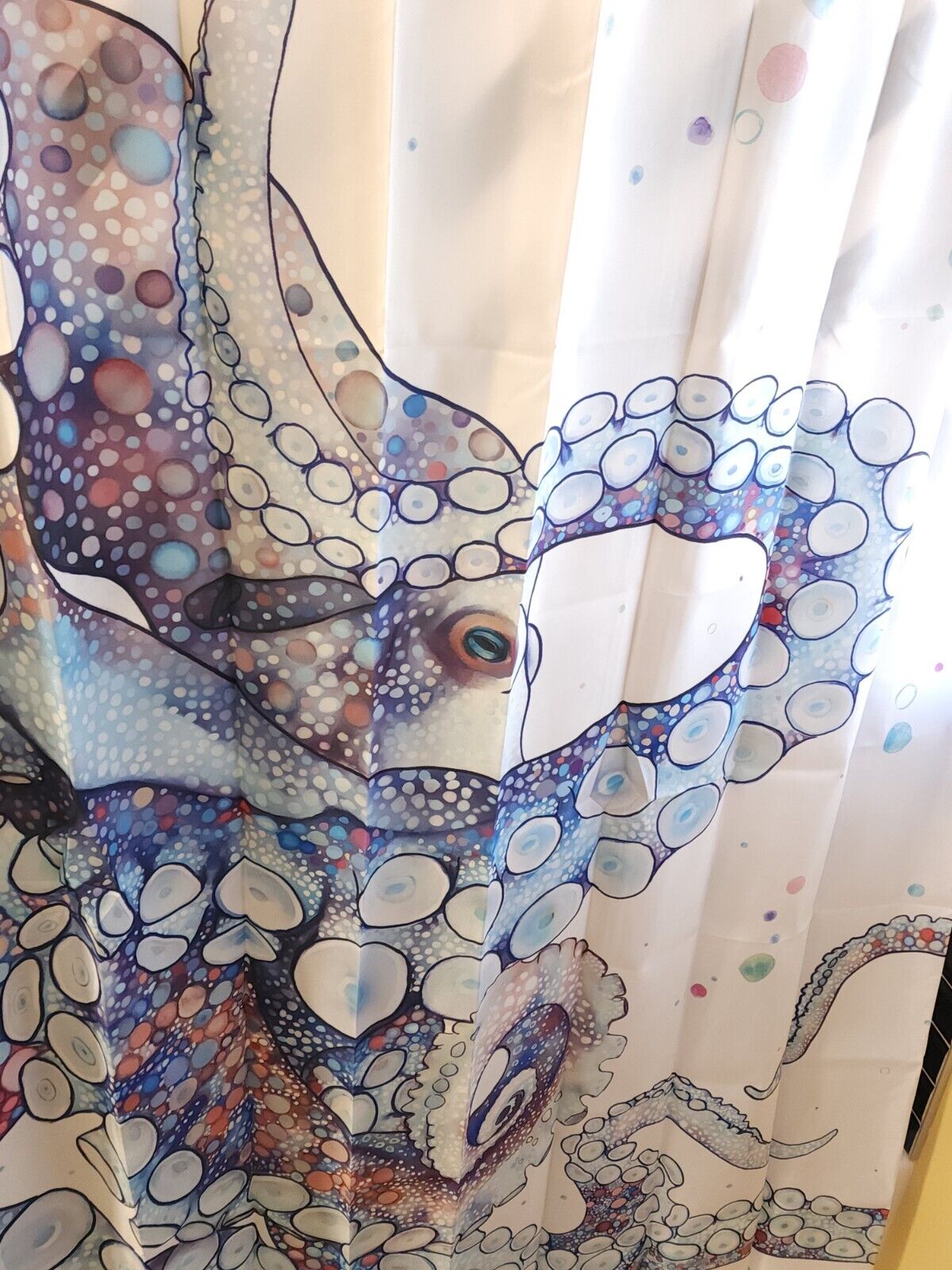 Mermaid Print Shower Curtain Necessary for Girls' Bathroom with Sea Creature Theme