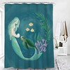 Mermaid Privacy DIY Shower Curtain - Creative Bathroom Washroom Decor