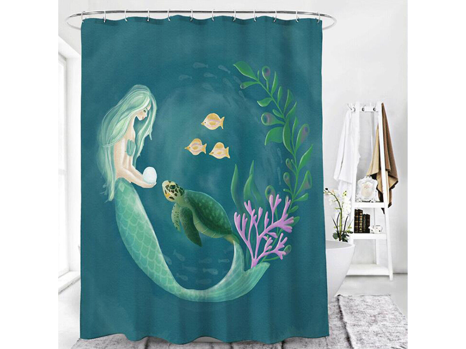 Mermaid Privacy DIY Shower Curtain - Creative Bathroom Washroom Decor