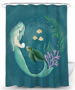 Mermaid Privacy DIY Shower Curtain - Creative Bathroom Washroom Decor