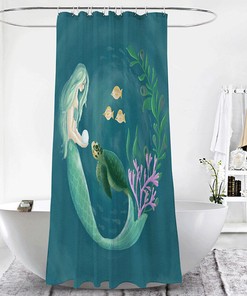 Mermaid Privacy DIY Shower Curtain - Creative Bathroom Washroom Decor