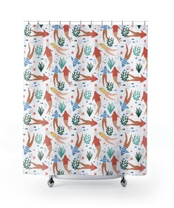 Mermaid Reversed Shower Curtain - Unique Bathroom Decor