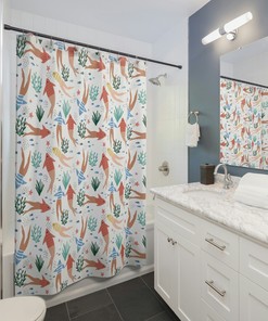 Mermaid Reversed Shower Curtain - Unique Bathroom Decor