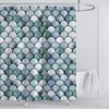 Mermaid Scale Ocean Theme Shower Curtain For Beach Bathroom Decor