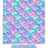 Mermaid Scales Gradient Printed Waterproof Shower Curtain For Colorful Bathroom Decor