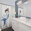 Mermaid Sea Animals Blue Green Bathroom Decor Shower Curtain