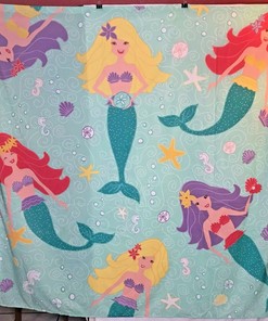 Mermaid Shower Curtain With Sand Dollars And Starfish For A Beachy Bathroom