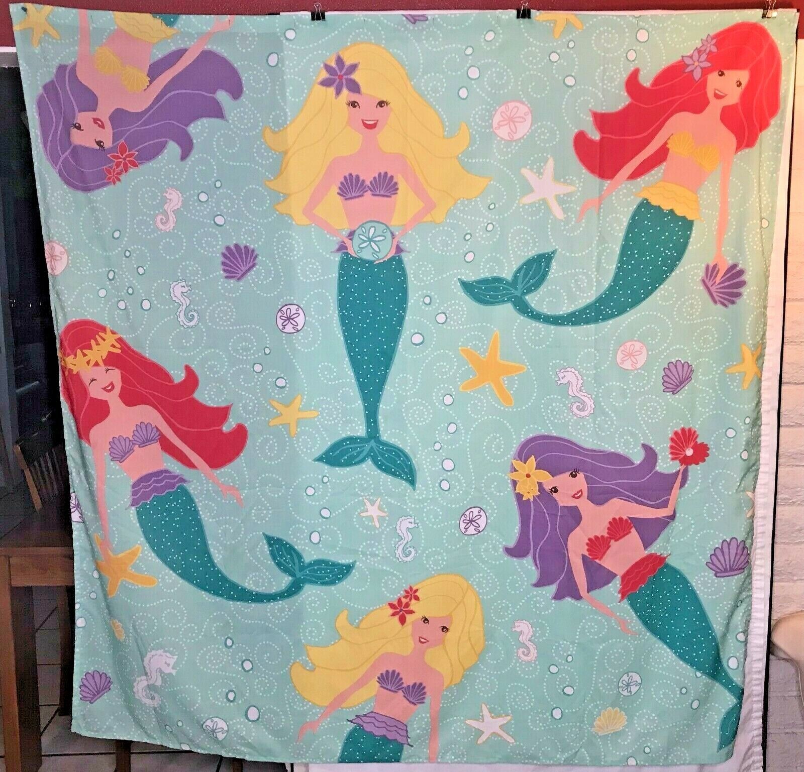 Mermaid Shower Curtain With Sand Dollars And Starfish For A Beachy Bathroom