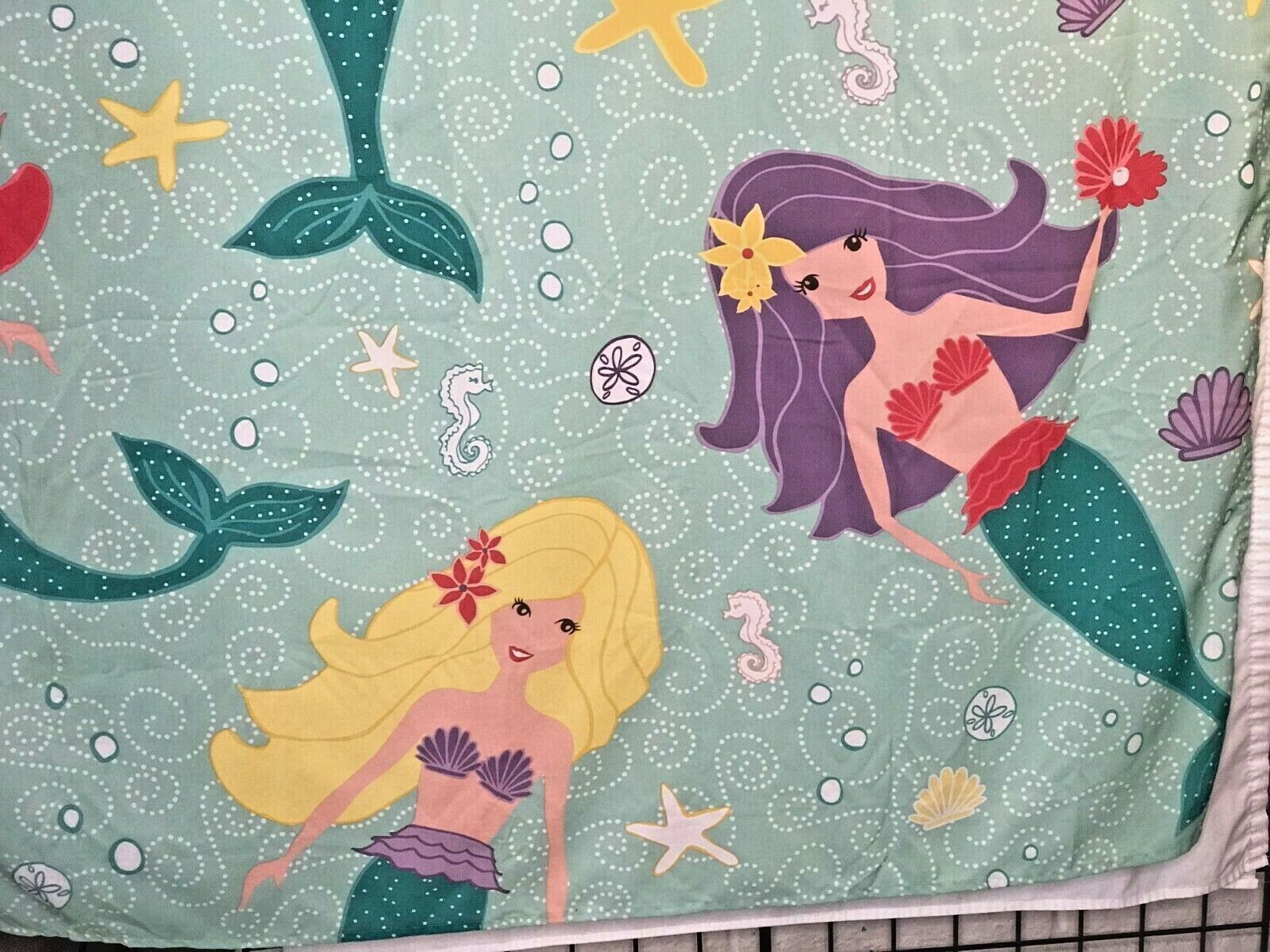 Mermaid Shower Curtain With Sand Dollars And Starfish For A Beachy Bathroom - Image 3