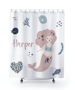 Mermaid Shower Curtain for Unique and Cute Bathroom Art