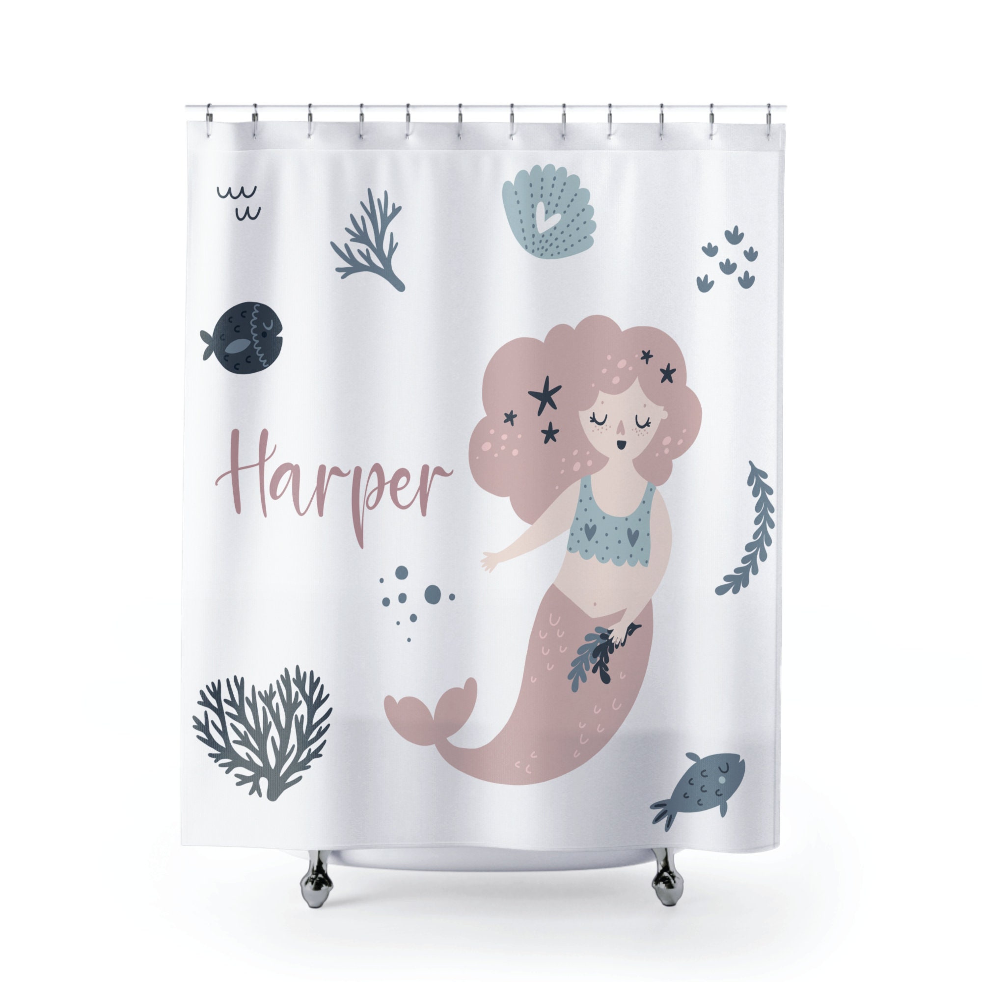 Mermaid Shower Curtain for Unique and Cute Bathroom Art
