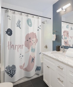 Mermaid Shower Curtain for Unique and Cute Bathroom Art