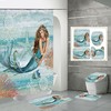 Mermaid Shower Curtain with Starfish Accent for Serene Bathroom Decor