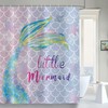 Mermaid Tail Scale Ocean Theme Shower Curtain For Girl Bathroom Decor 