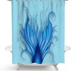 Mermaid Tail Shower Curtain, Blue Fish Scales and Soft Fabric for Bathroom