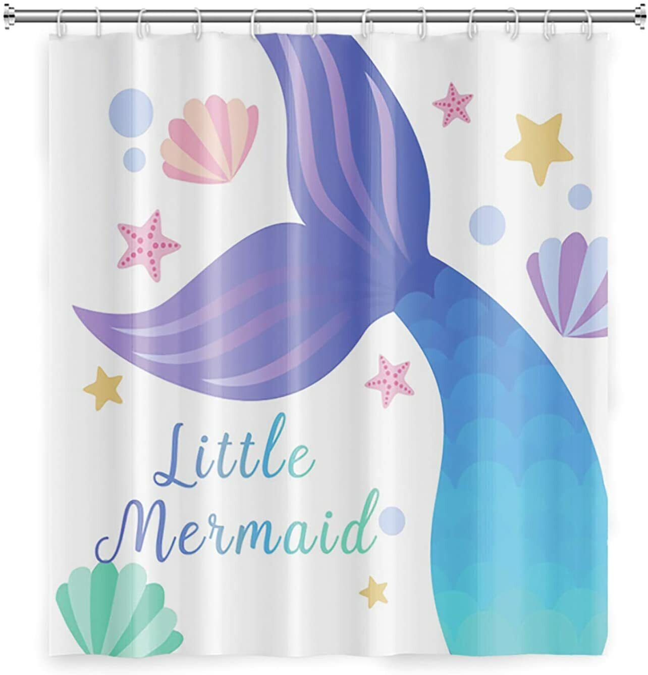 Mermaid Themed Shower Curtain with Oceanic Design for a Fun and Relaxing Bath