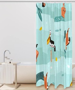 Mermaid£‚¬‚¬Bird£‚¬‚¬Sea Vintage Bathroom Shower Curtain