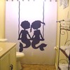 Mermaids Printed Shower Curtain- Vibrant and Elegant Waterproof Bathroom Accessory for Girls 